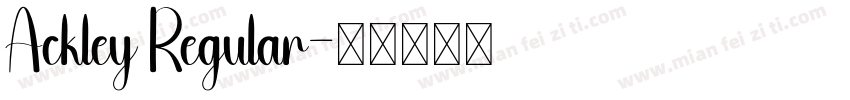 Ackley Regular字体转换